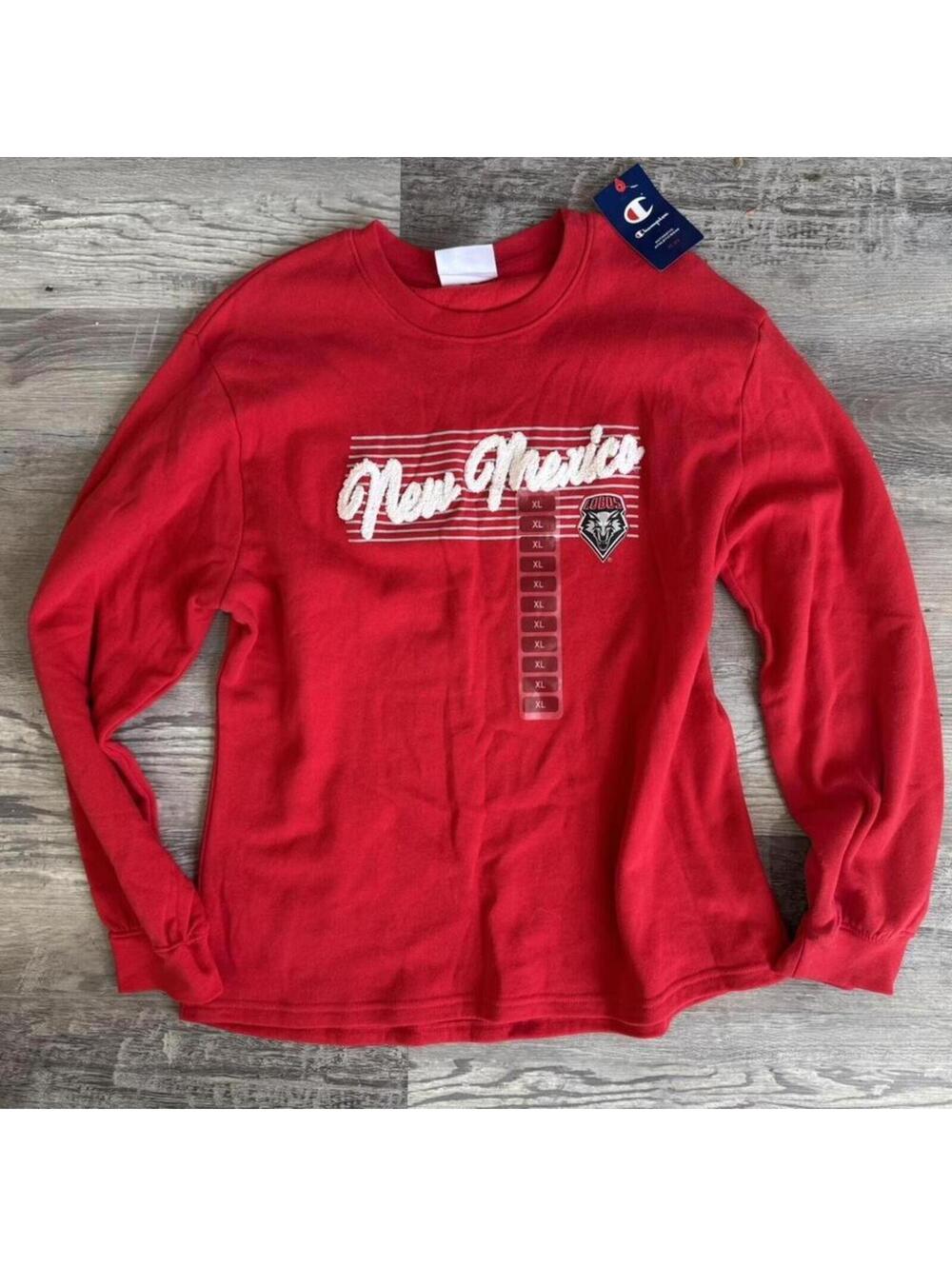 Champion New Mexico lobos red crewneck sweatshirt size xl extra large New